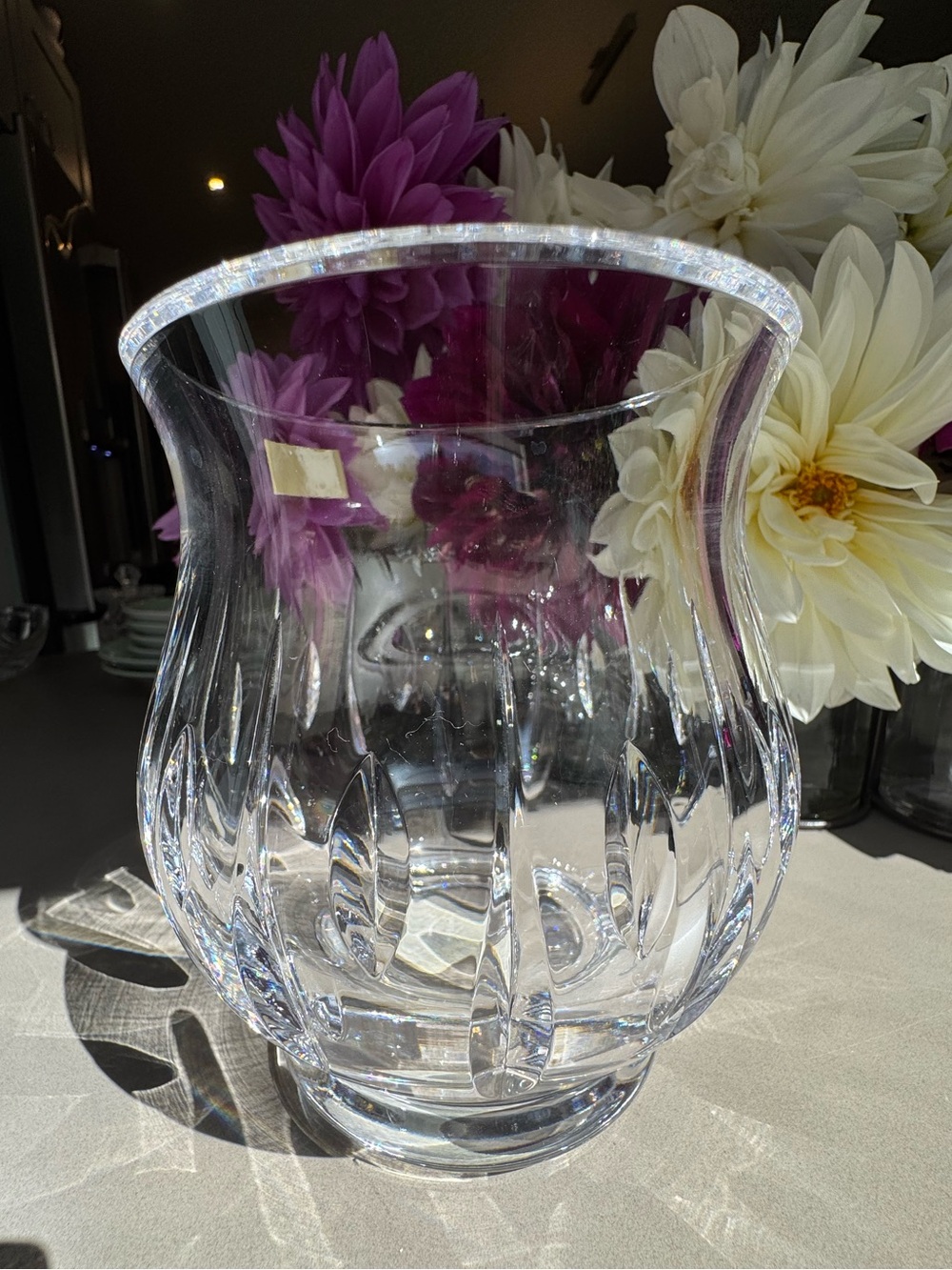 Marquis by Waterford Ariel Hurricane Lead Crystal Candle Holder 5.5” Poland